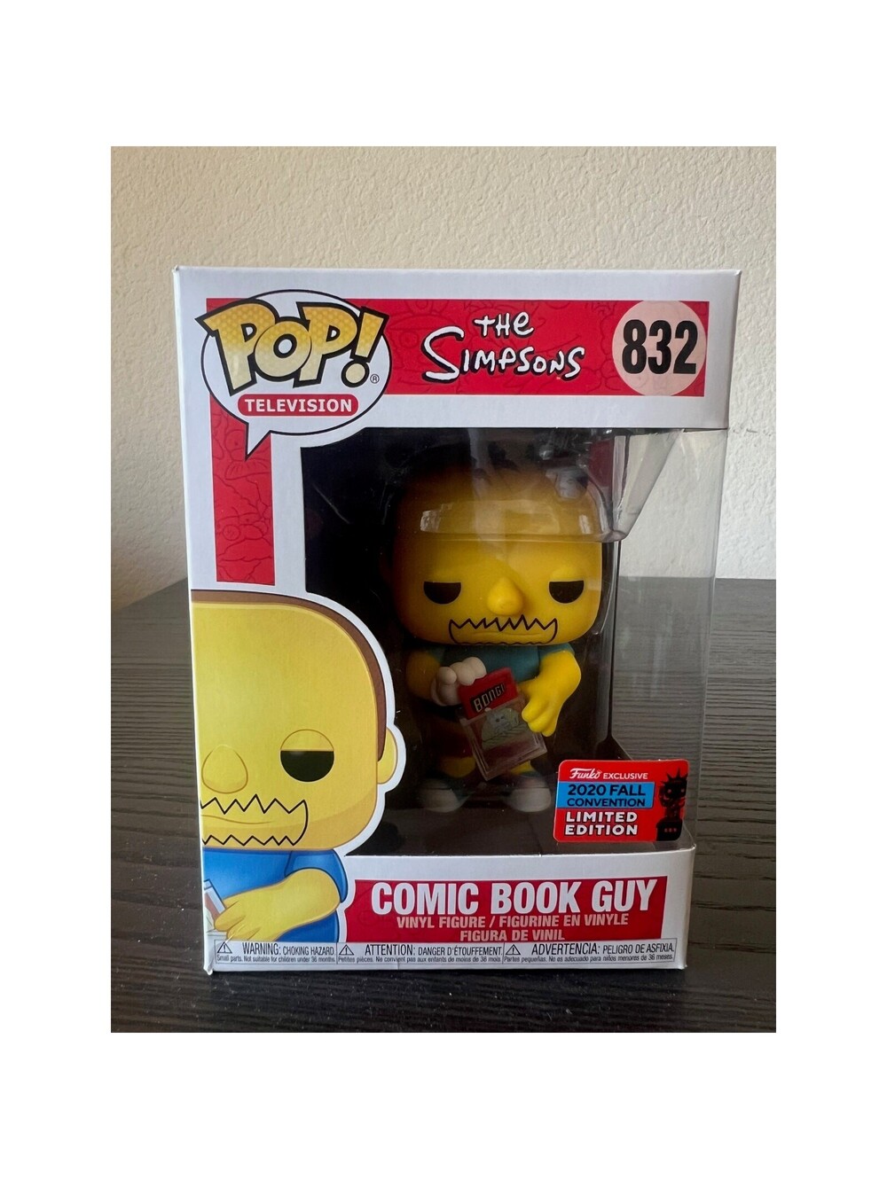 VAULTED LIMITED EDITION EXCLUSIVE Comic Book Guy Simpsons Funko Pop #832 Hank